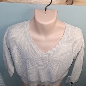 Joe Fresh Women's V-Neck Sweater - Light Cream